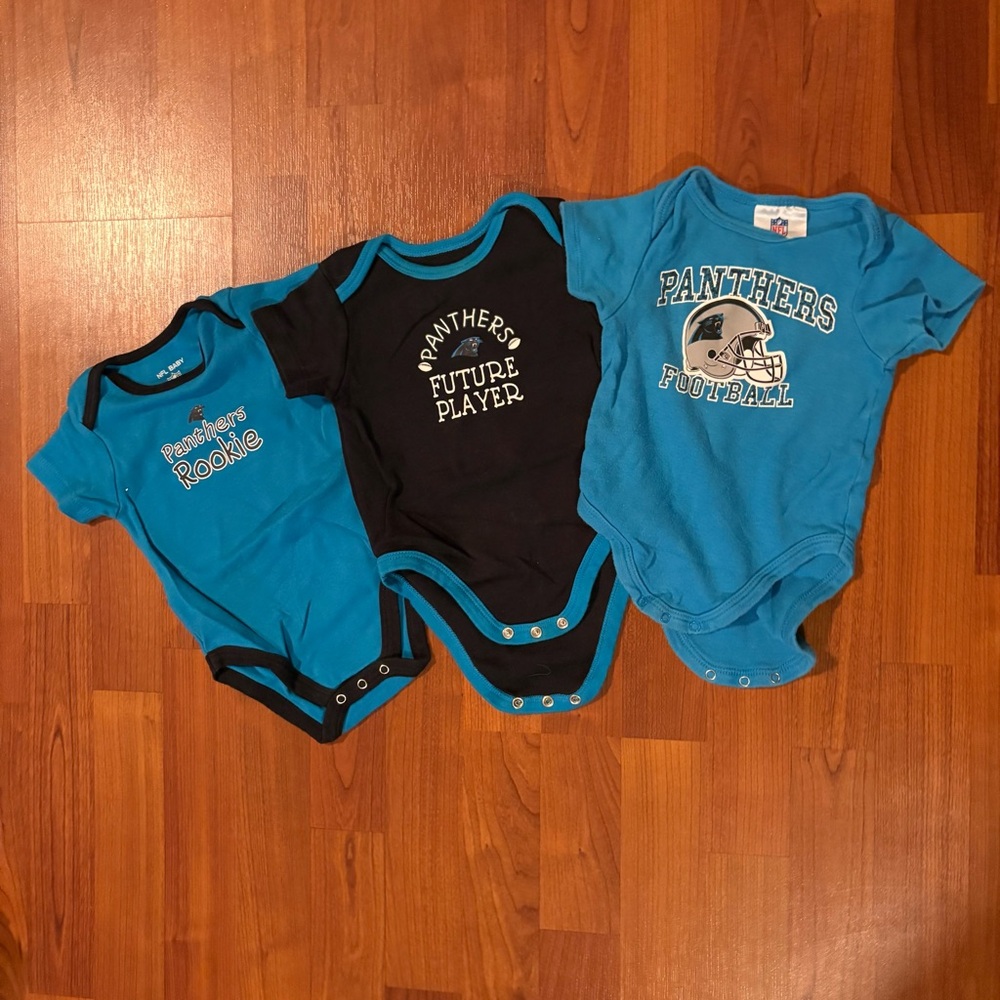 NFL Panthers Kids Bodysuit Set - 3-6 Month